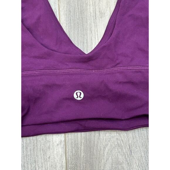 Lululemon Womens Sports Bra Align V-Neck Light Support A/B Cup Gym Purple Size 6 - Picture 5 of 9